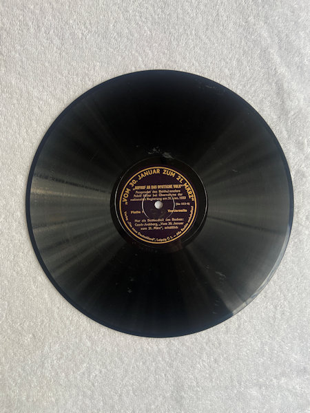 Hitler Speeches on Vinyl Records