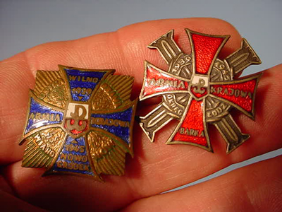 Two Miniature Polish Badges