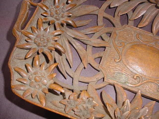 Carved Edelweiss Tray