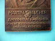 Metal Placard Martin Luther