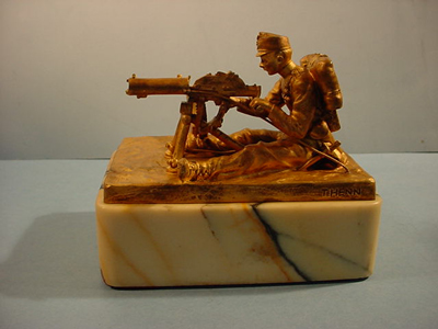 Austrian Machine Gunner Bronze Statue