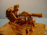 Austrian Machine Gunner Bronze Statue