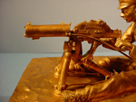 Austrian Machine Gunner Bronze Statue