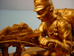 Austrian Machine Gunner Bronze Statue