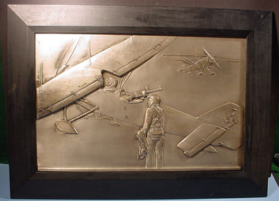 Metal Plaque of Airplane