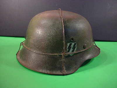 SS Camo Helmet with wire