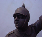 WWI Soldier with Flag Statue